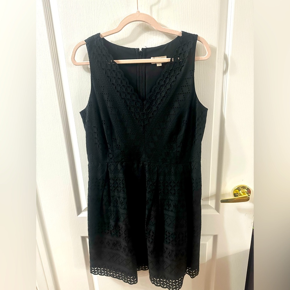 Beautiful carbon black eyelet dress